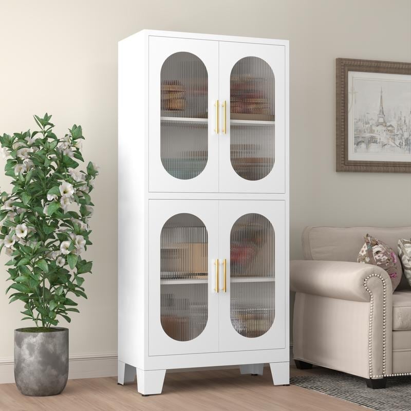 GEITIN Storage Cabinet with four Acrylic Glass Doors