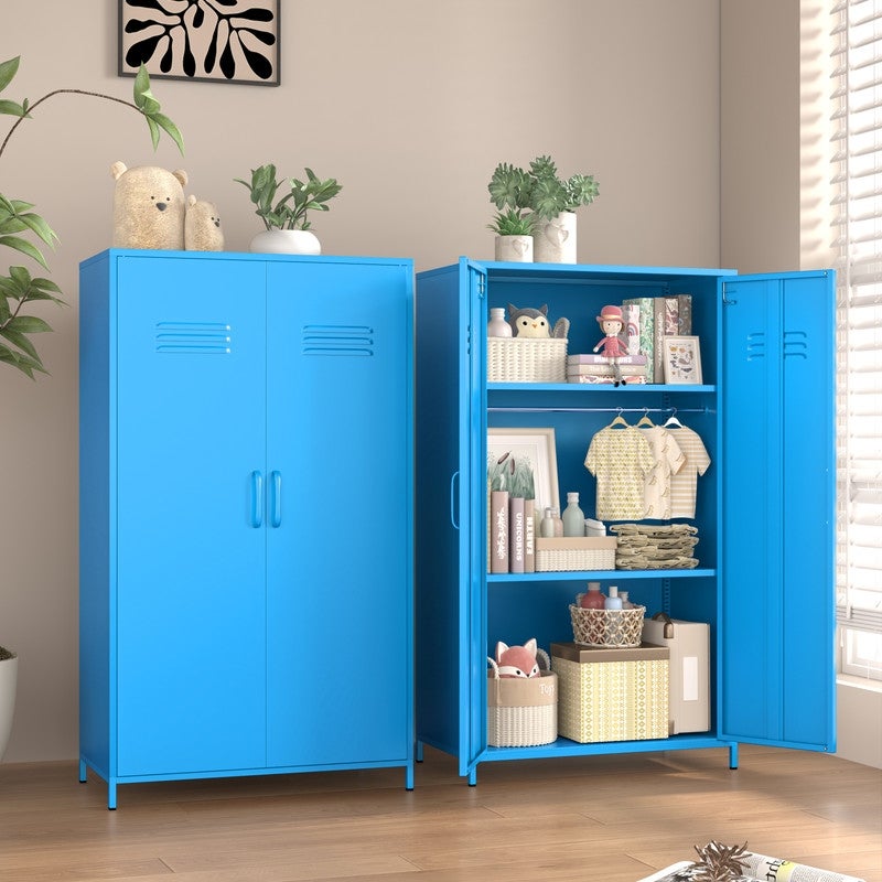 GEITIN Storage Wardrobes Cabinet with Two Doors and Shelves