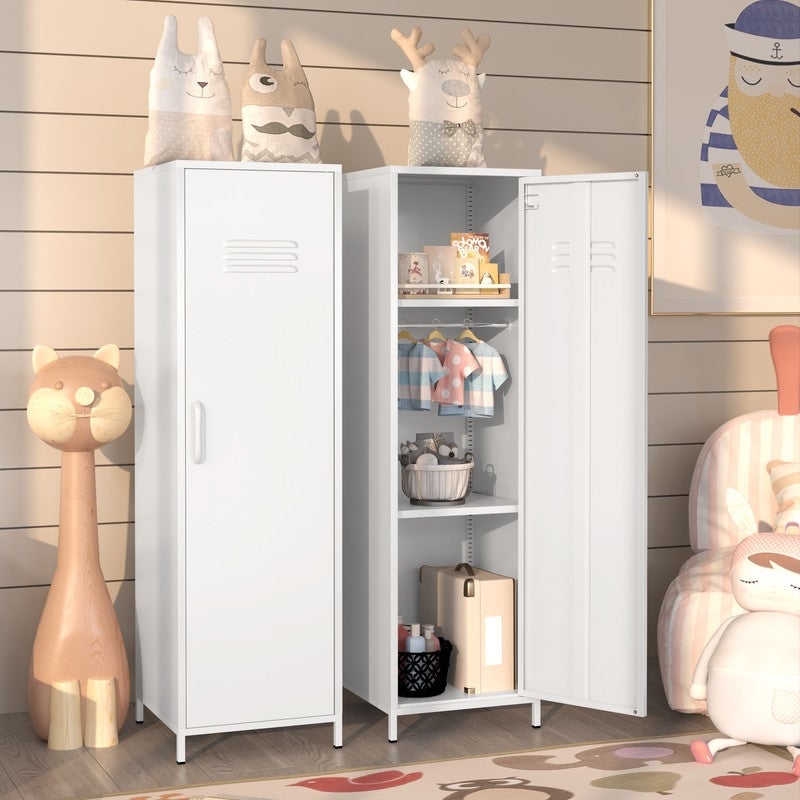 GEITIN Storage File Cabinet with Doors and Adjustable Shelves