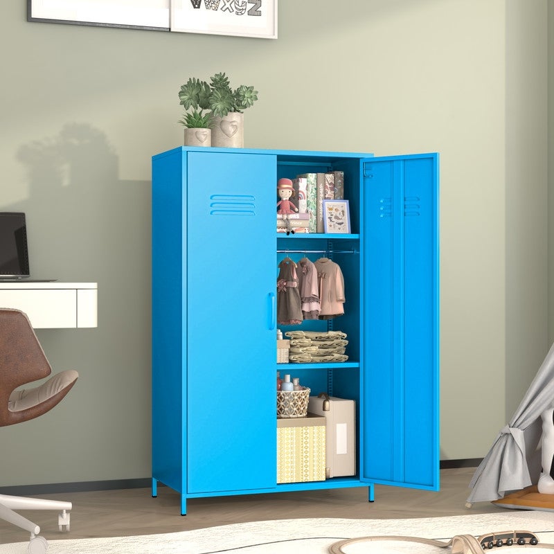 GEITIN Storage Wardrobes Cabinet with Two Doors and Shelves