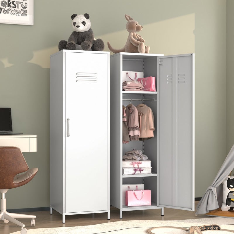 GEITIN Storage File Cabinet with Doors and Adjustable Shelves