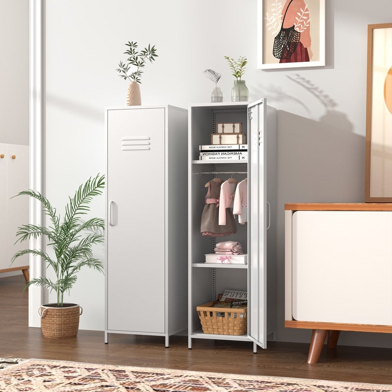 GEITIN Storage File Cabinet with Doors and Adjustable Shelves