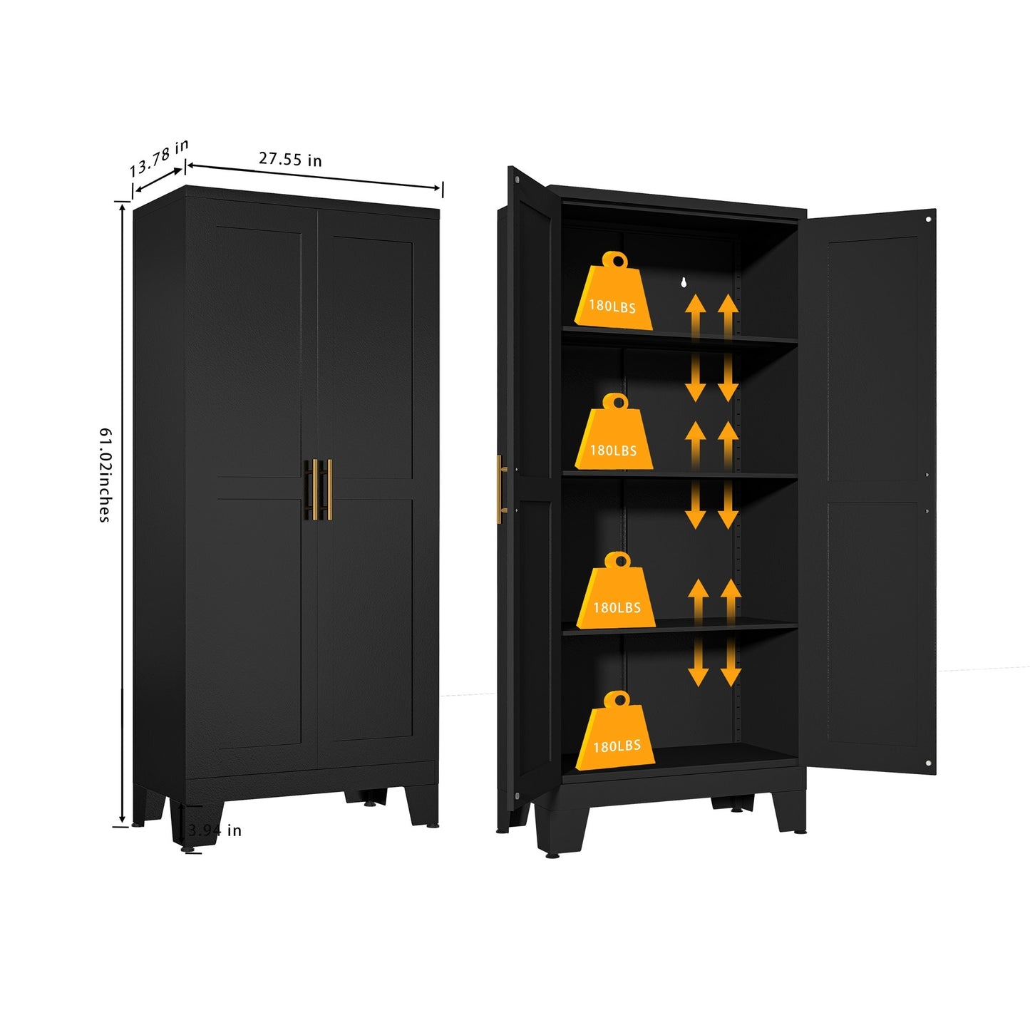 GEITIN Storage Cabinet with Adjustable Leveling Foot