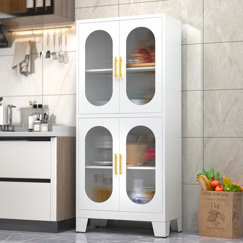 GEITIN Storage Cabinet with four Acrylic Glass Doors