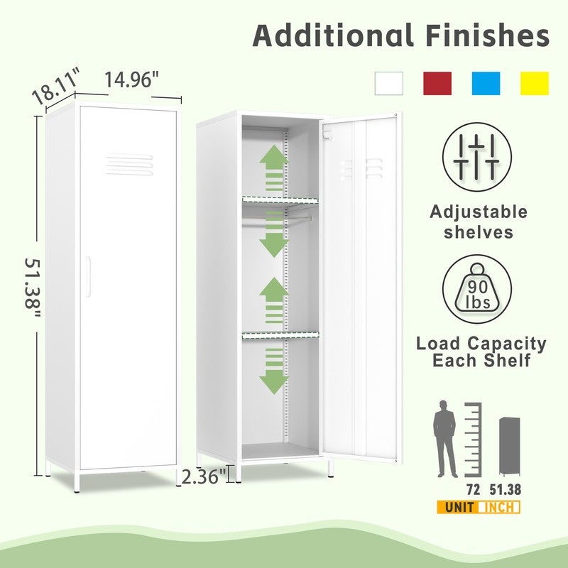 GEITIN Storage File Cabinet with Doors and Adjustable Shelves