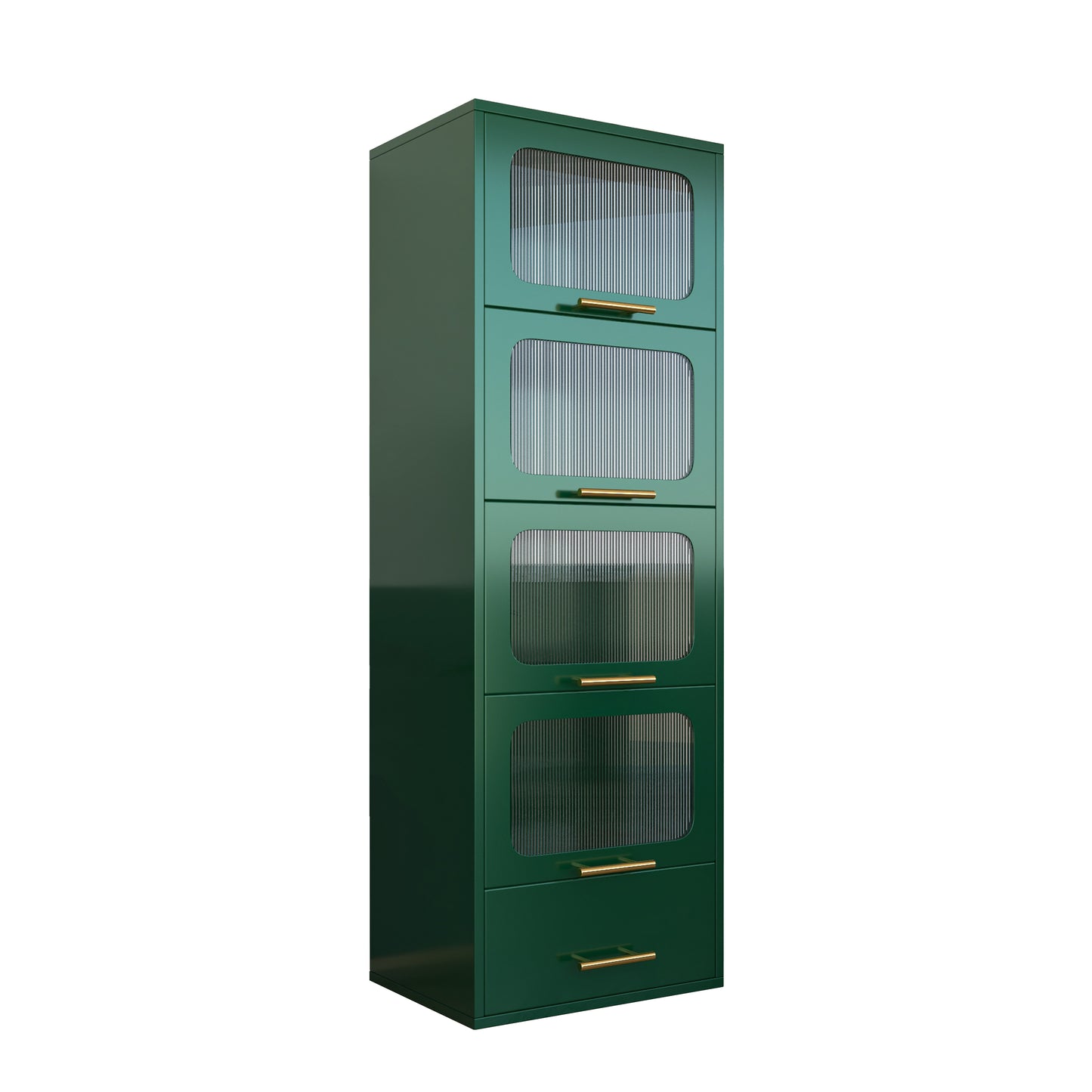 GEITIN Metal 5 Drawers Storage Cabinet with Acrylic Glass Doors